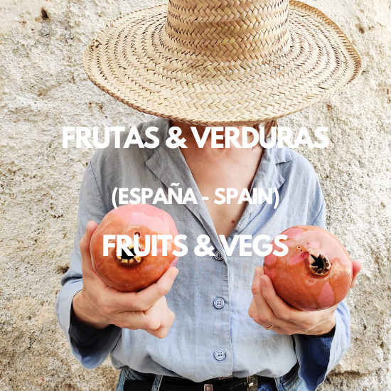 Frutas y hortalizas de cerámica 