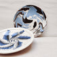 Huelva marbled blue dinner plate