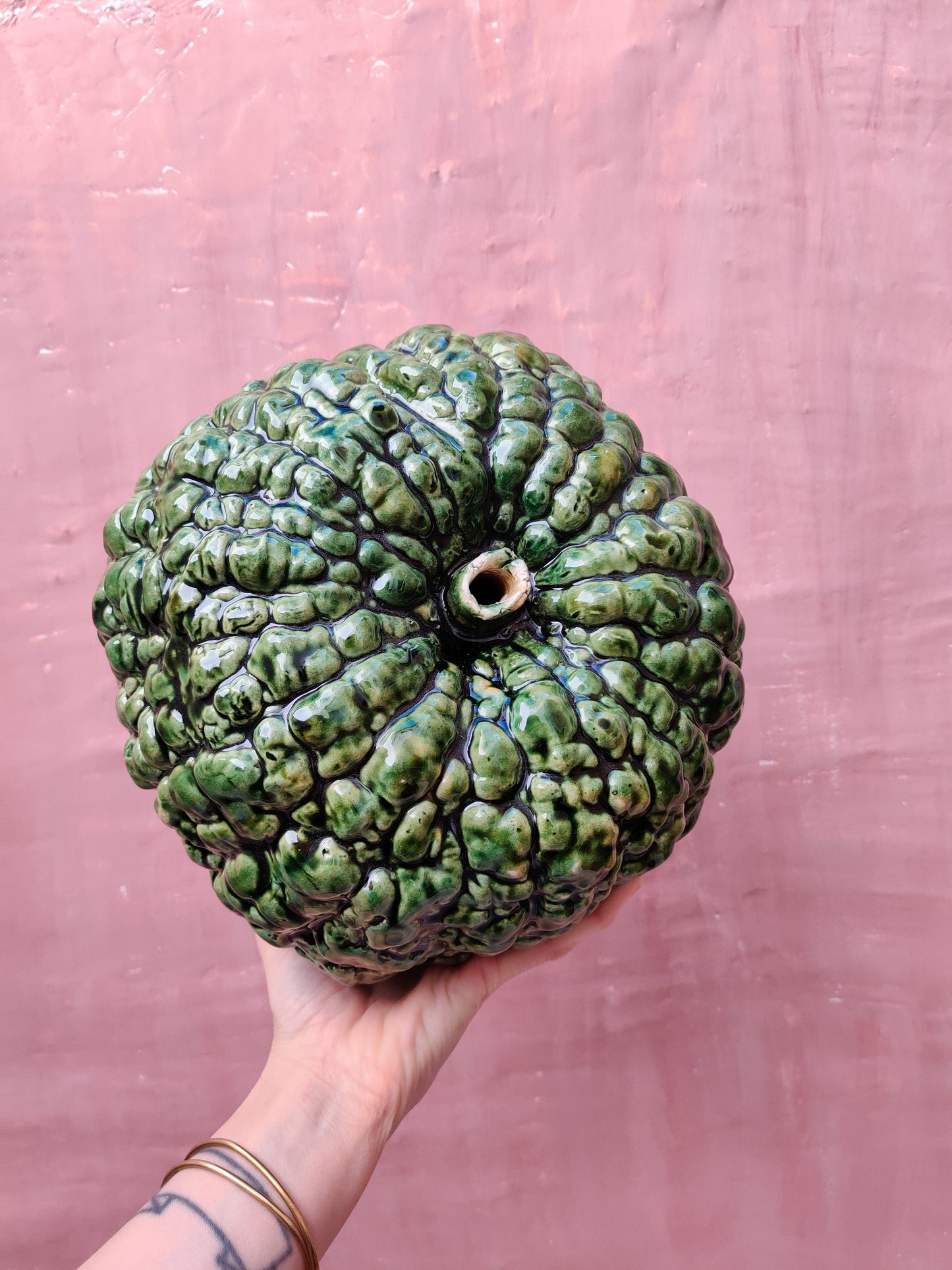 Ceramic green pumpkin