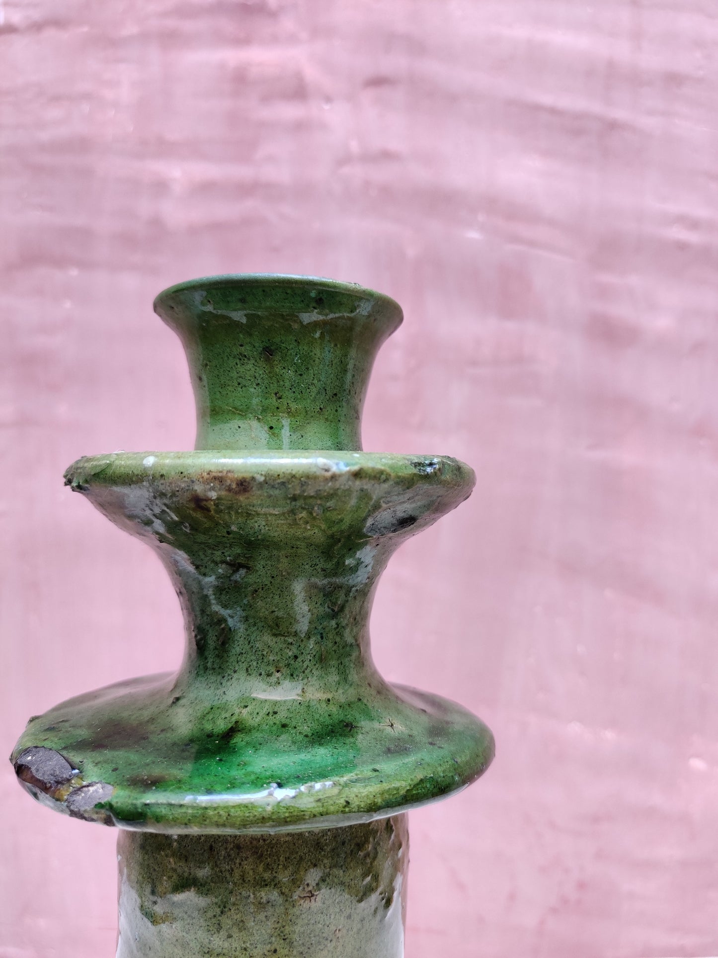 Tamegroute green pillar candlestick