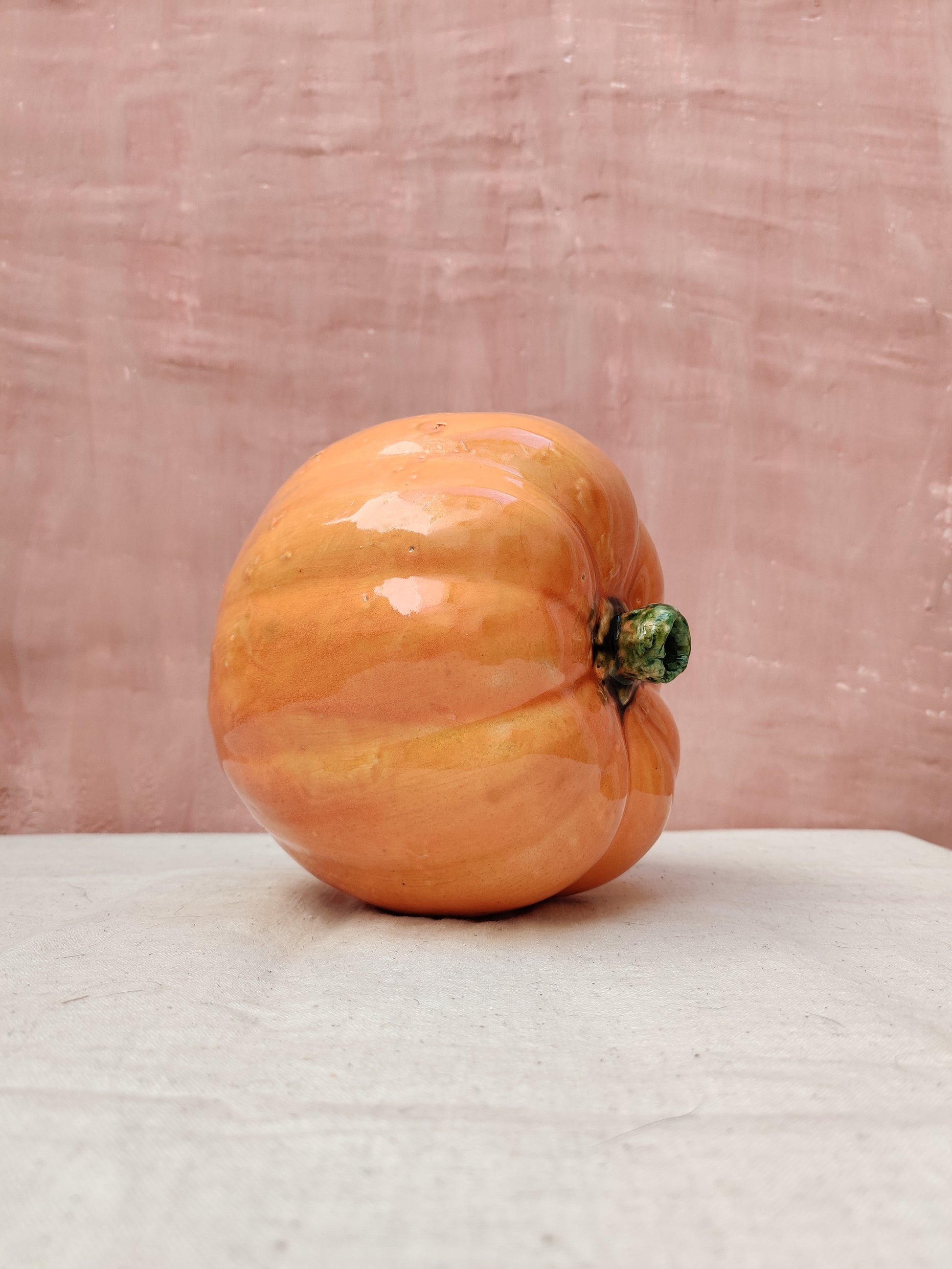 ceramic orange pumpkin