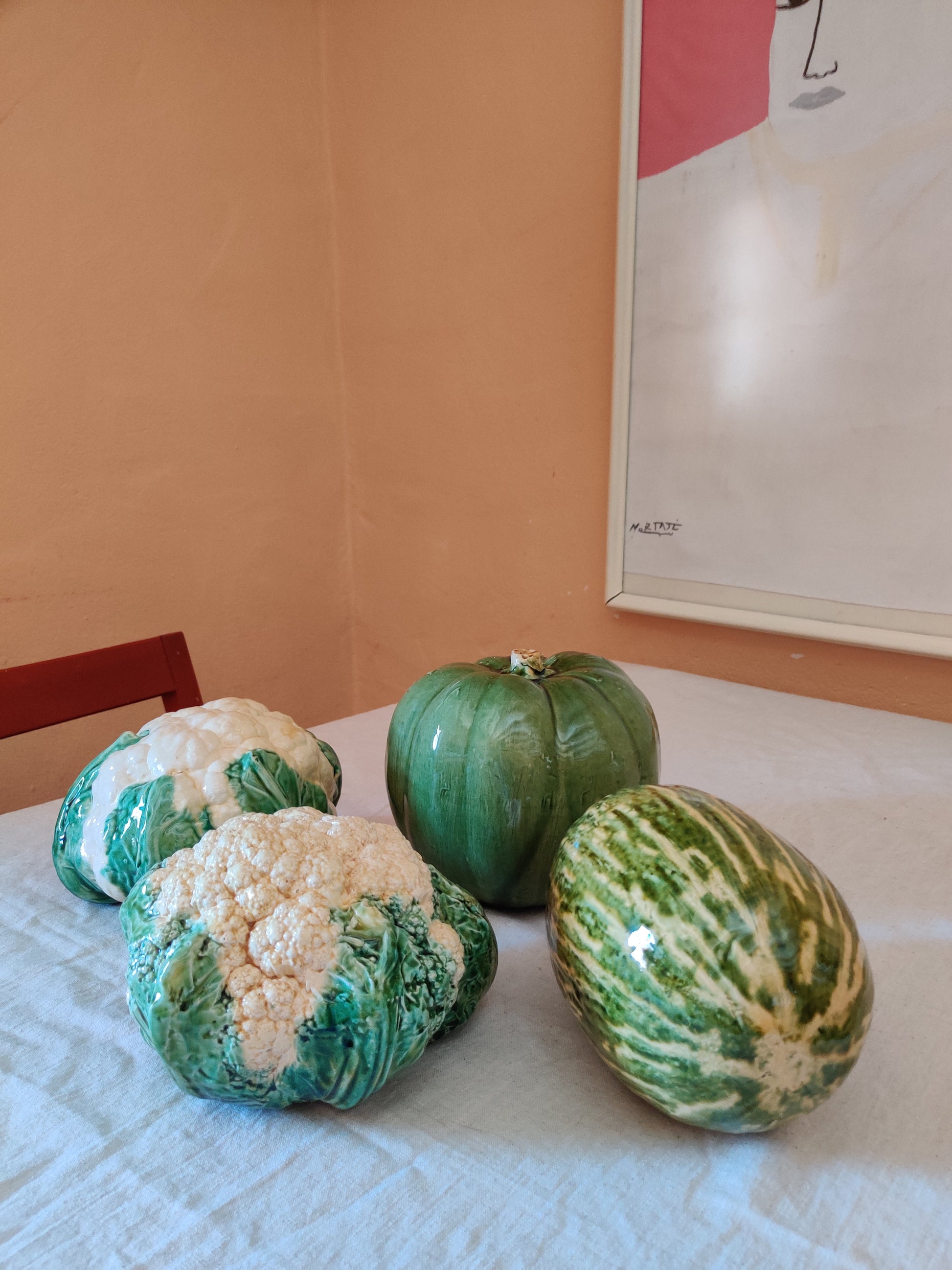 realistic ceramic vegetables