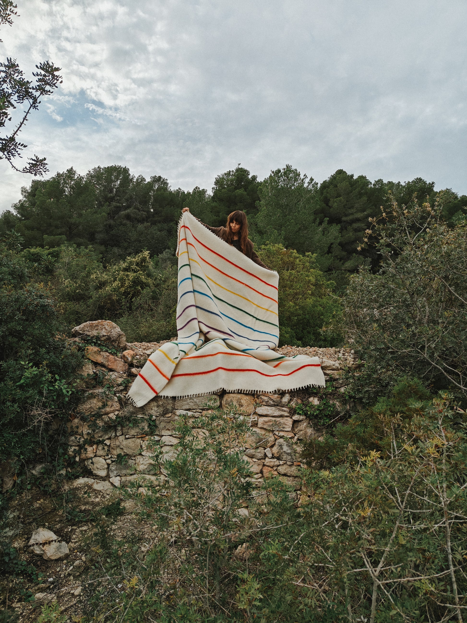 Manta de lana merino hecha en España