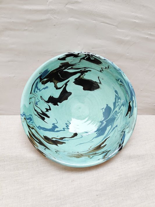 Huelva seafoam green serving bowl