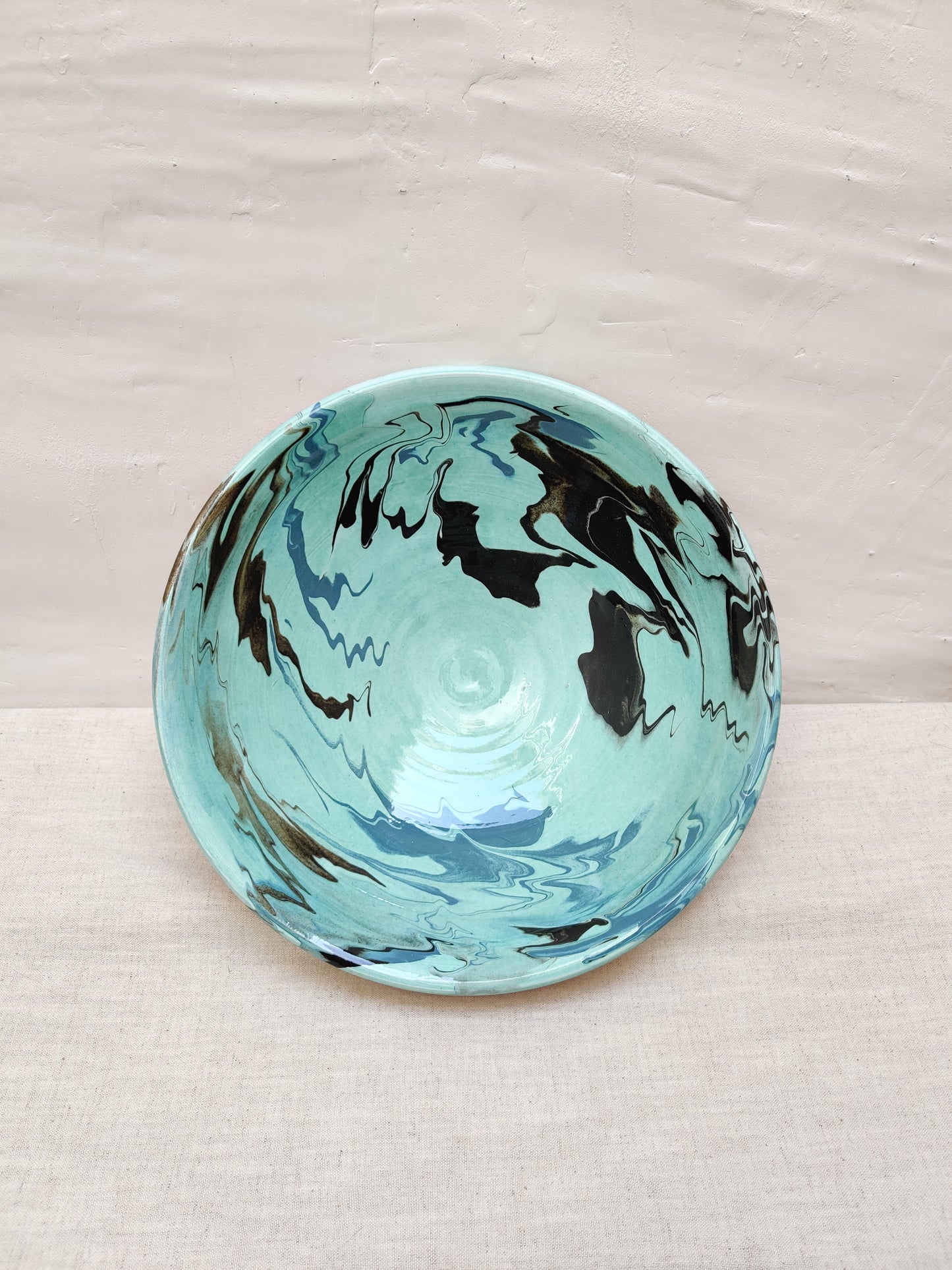 Huelva seafoam green serving bowl