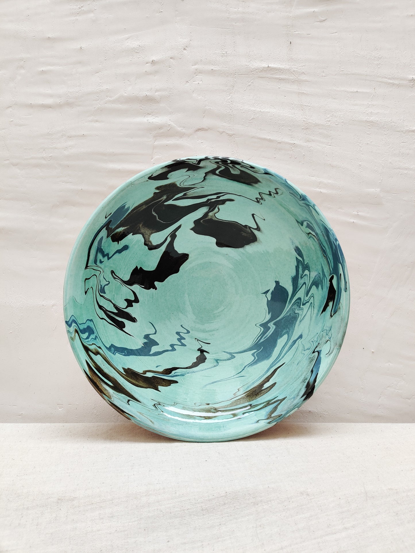 Huelva seafoam green serving bowl