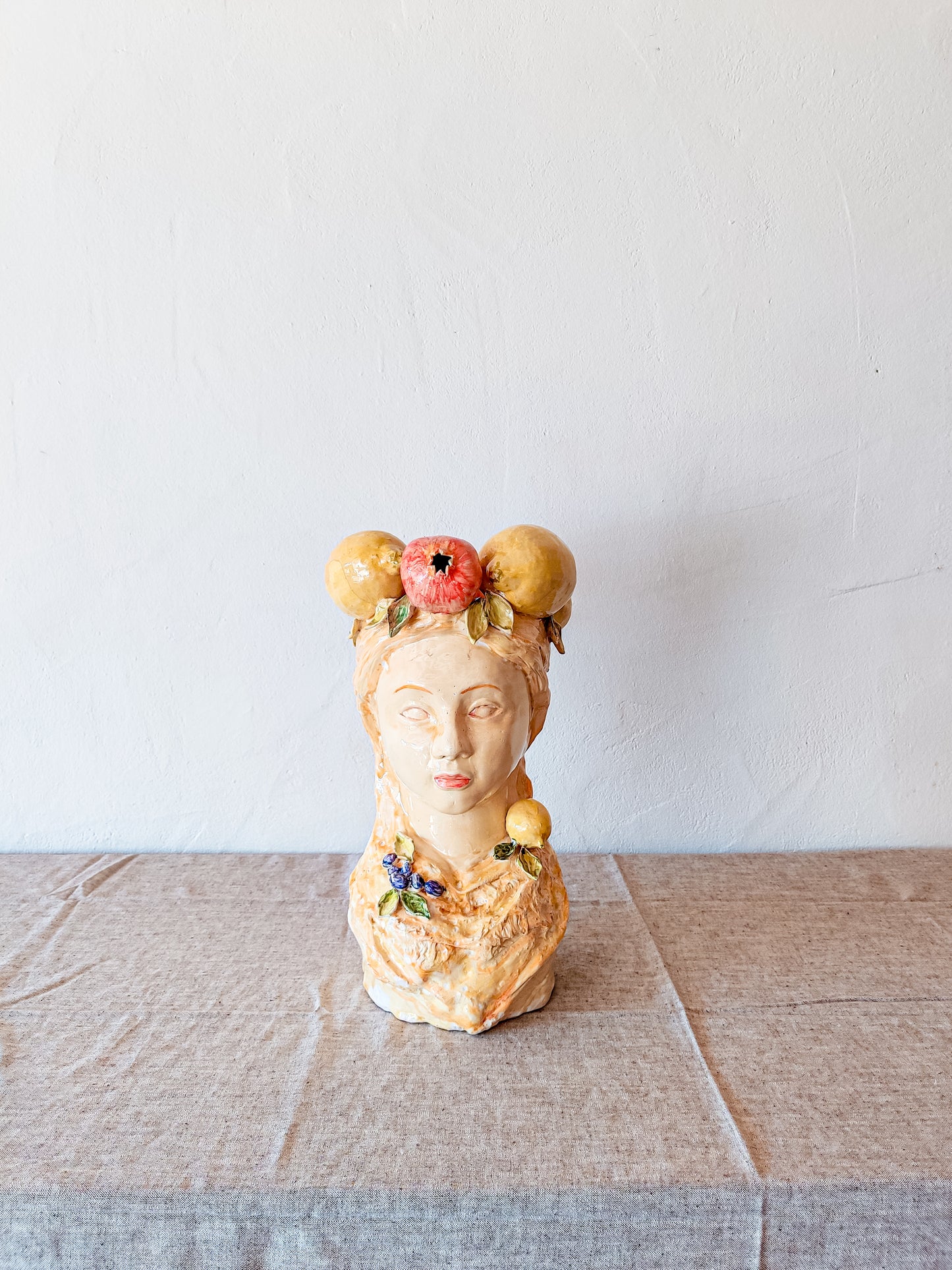 Ceramic head vase a la Testa di Moro