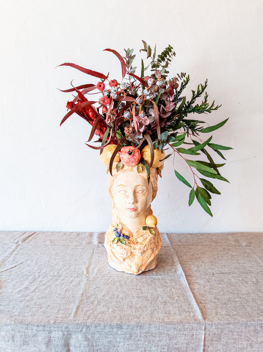 Ceramic head vase a la Testa di Moro