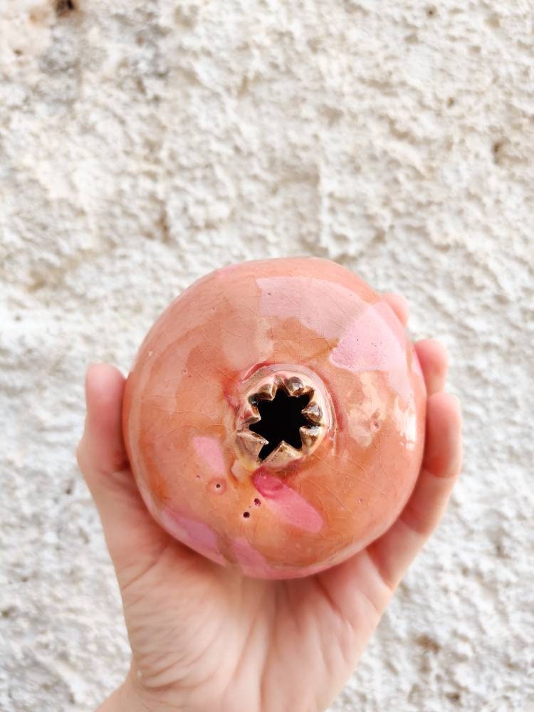 handmade ceramic pomegranate