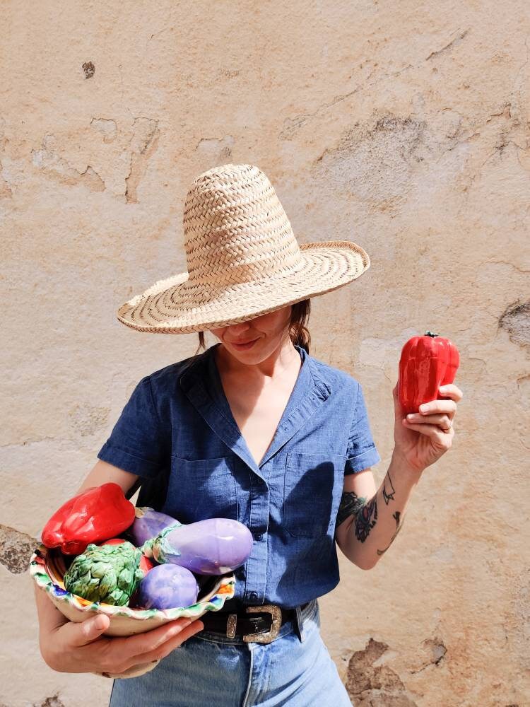 Ceramic vegetables ornaments