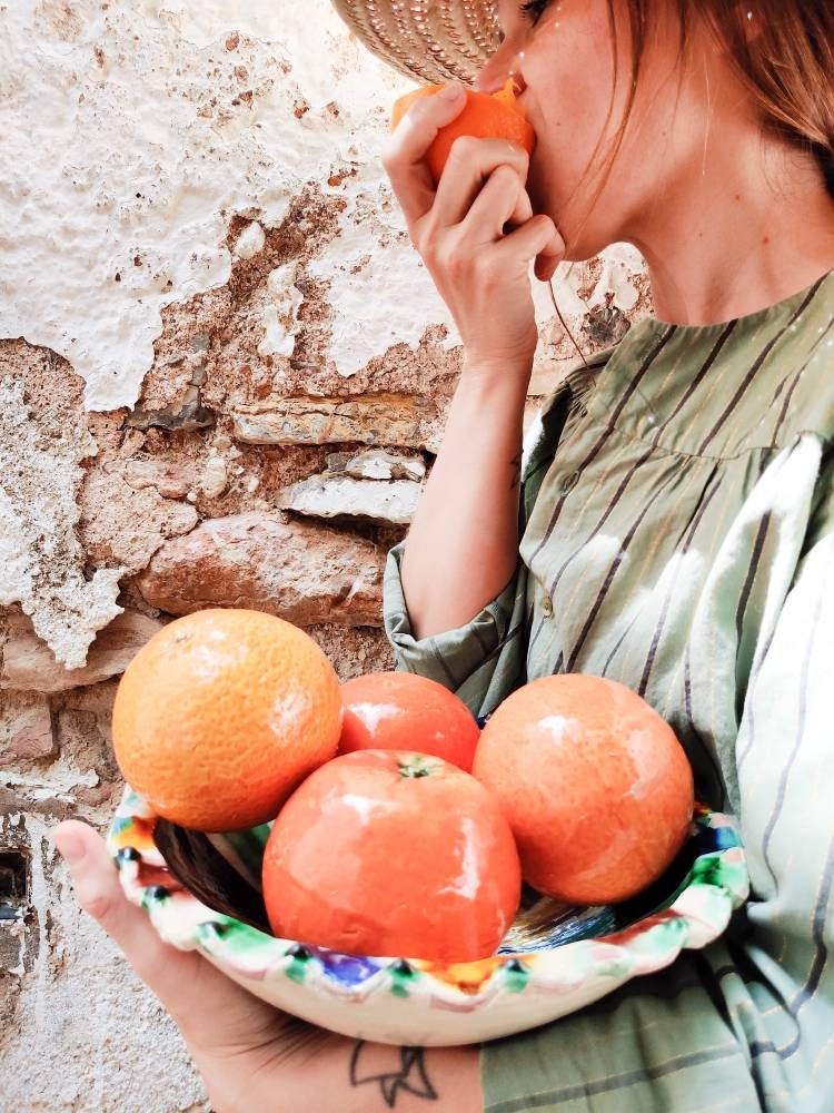 decorative ceramic oranges