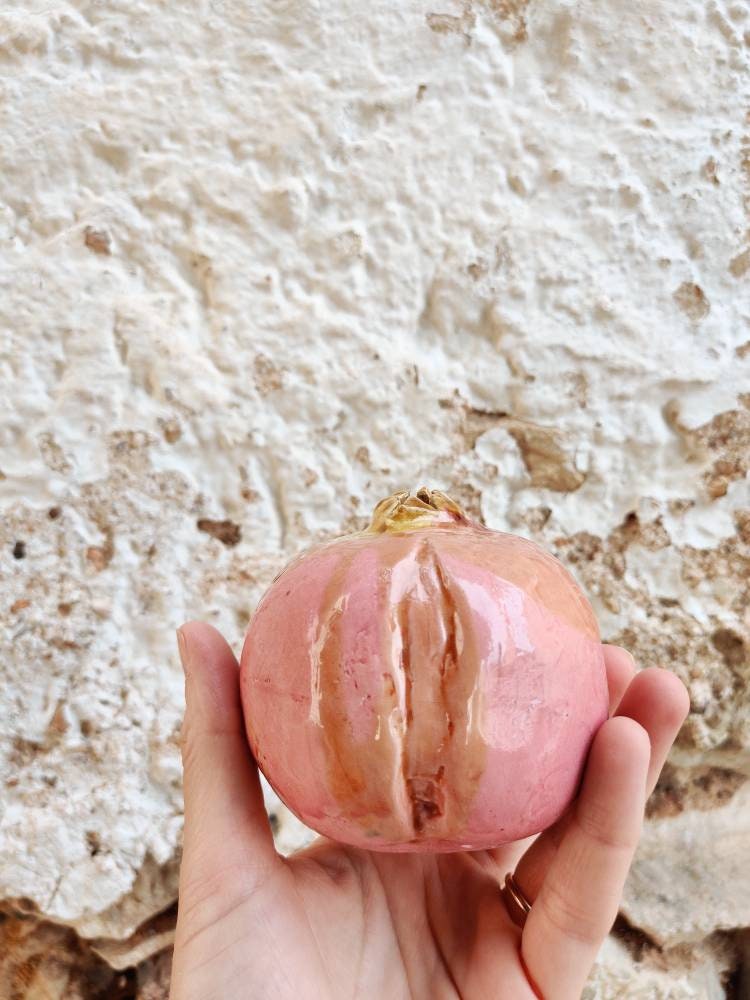 ceramic pomegranate in pink