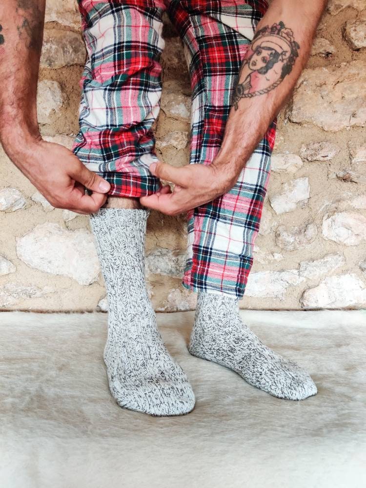 Merino wool grey socks