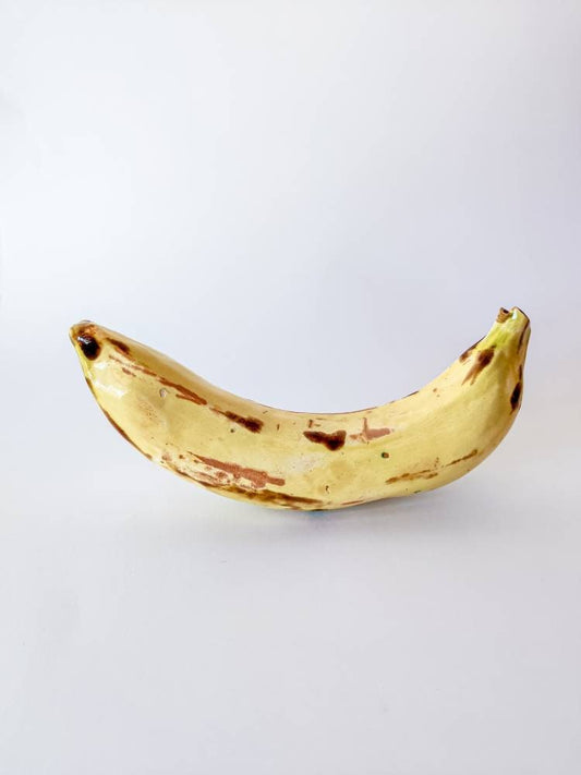 Realistic ceramic banana handmade in Spain