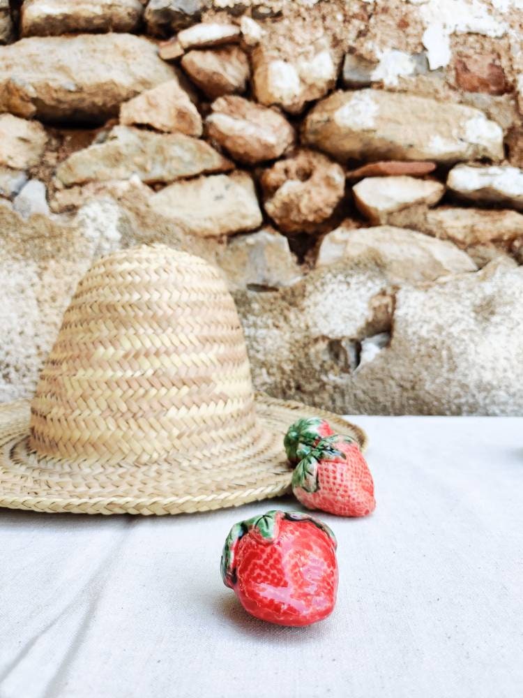 Ceramic strawberry handmade in Spain