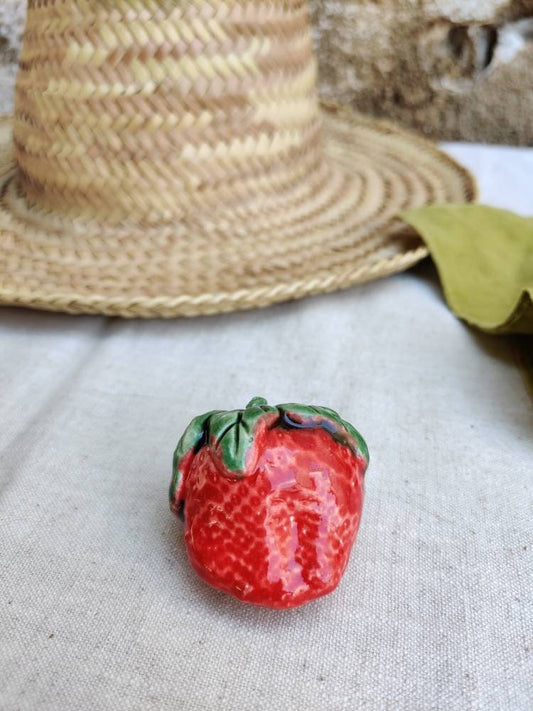Ceramic strawberry handmade in Spain
