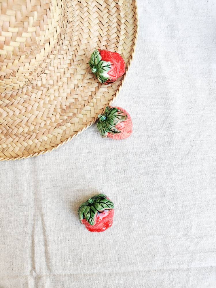 Ceramic strawberry handmade in Spain